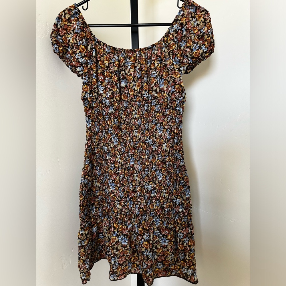 Wild Fable Brown Floral Mini Dress Size XS